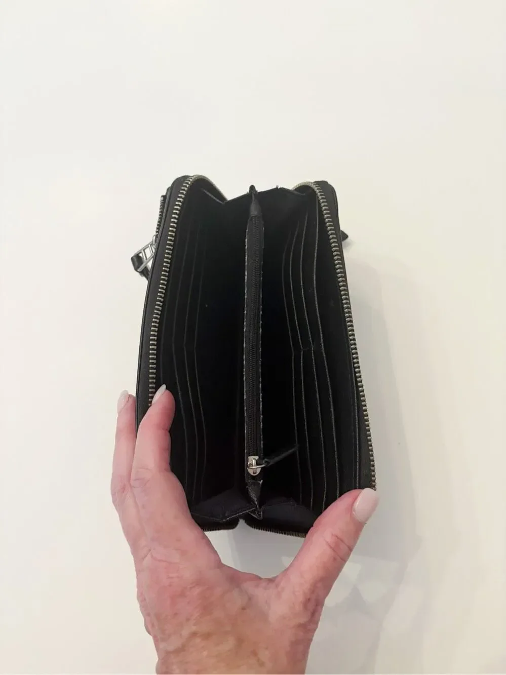 Fossil Zip Around Wallet Patchwork Leather 70’s Boho Style